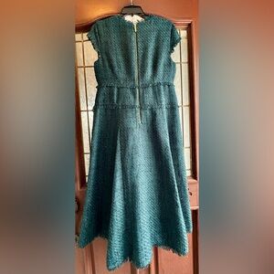 New Donna Karan Women's Tweed Cap Sleeve A-Line Midi Dress. Size 8. Hudson